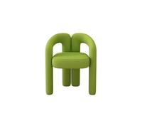 XRBCNMM Moderno sillón tapizado de terciopelo con forma de cabra con patas redondas, cómoda silla de salón para dormitorio, sala de estar, tocador de maquillaje (verde)