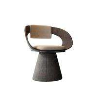 XRBCNMM Silla de sofá con respaldo curvo, silla giratoria con cojín para sala de estar, dormitorio, oficina, asiento cómodo para adultos y niños, espacios pequeños, esquina de lectura (gris, giratoria