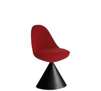 XRBCNMM Silla giratoria para tocador, sillón moderno con asiento acolchado, giratorio de 360 grados, para dormitorio, sala de estar, espacios pequeños, adultos (tela roja, base negra)