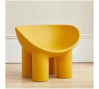 XRBCNMM Sofá con patas de elefante con cojín de felpa, silla moderna para sala de estar, dormitorio, balcón, oficina, sillón cómodo para adultos y niños (amarillo oscuro, 33 pulgadas, sin cojín)