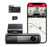 XRC TECH 5K Dash Cam Dual Lens 4K+2K DVR para coche cámara delantera + trasera integrada Wifi GPS Smart Voice Aparcamiento Monitor Auto Drive Vehículo Video Recroder LD06 Super Capacitor App Control