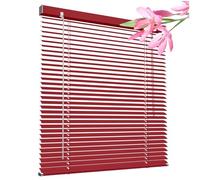 Xrdbfd Persianas Venecianas De Aluminio Rojo, Estores Metálicas 40/60/85/95/110/135cm, Estores Venecianas Horizontales para Ventanas Puertas, Cortinas Enrollables Día y Noche,WxH-45x130cm/17.7 * 51in