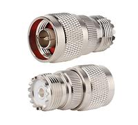 XRDS_RF - Adaptador N macho a hembra UHF macho a conector hembra tipo UHF conectores coaxiales RF (2 unidades)
