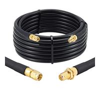 XRDS -RF Cable coaxial SMA macho a SMA hembra de 15 pies, 50 ohmios de baja pérdida KMR240 SMA conectores cable coaxial de cobre puro