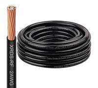 XRDS -RF Cable THHN de 2 AWG, cable eléctrico de cobre trenzado negro de 25 pies, cubierta de nailon, clasificación de 600 V, cable THHN/THWN-2 resistente al calor y a la abrasión para el hogar