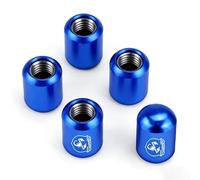 XRDSF 4 Piezas Tapones de Válvula de Aleación de Aluminio para Abarth 500e 2023-2025, Tapas de para Vástago de Válvula de Neumático A Prueba de Fugas,Blue