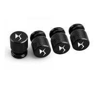 XRDSF 4 Piezas Tapones de Válvula de Aleación de Aluminio para DS 4 2015-2018 2021-2025, Tapas de para Vástago de Válvula de Neumático A Prueba de Fugas,Black