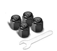 XRDSF 4 Piezas Tapones de Válvula de Aleación de Aluminio para Peugeot Partner Tepee 2008-2018, Tapas de para Vástago de Válvula de Neumático A Prueba de Fugas,Black