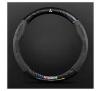 XRDSF Funda de Volante de Coche para Mitsubishi Montero Sport III 2019-, Ultrafino Funda de Volante de Cuero de Microfibra 37-38cm Accesorios para el Interior del Automóvil,Black