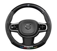 XRDSF Funda de Volante de Coche para Volvo S40 II 2007-2012, Ultrafino Funda de Volante de Cuero de Microfibra 37-38cm Accesorios para el Interior del Automóvil,A