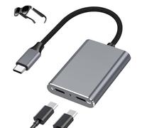 XREAL - Adaptador de carga y reproducción, adaptador USB C a AR para XREA-L One/Air 2 Pro, Rokid, Steam Deck compatible, ROG Ally, Switch2, i-/Phone17 o teléfono tipo C, soporta carga rápida de 100 W