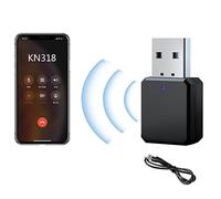 Xreuctop Adaptador Bluetooth, receptor portátil USB Bluetooth 5.1 con cable de audio de 3,5 mm, receptor de audio con salida dual AUX/USB, transmisor Bluetooth y receptor para estéreo, coche, TV,