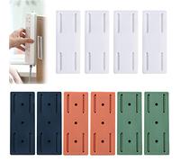 Xreuctop Soporte autoadhesivo para zócalo sin perforaciones, 10 unidades, para regleta de enchufes, soporte de pared, autoadhesivo, soporte de enchufe para enrutador WiFi, enchufe