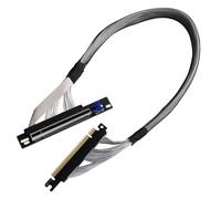 XRIKUI Cable elevador PCIe Gen5 x16 de 500 mm, 32 GT/s por carril, extensión de GPU para montaje vertical de PC
