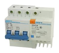 XRKJKQIDG DZ47-63 3 Polos 32A Mini + DZ47LE -Professional - Disyuntor de Fugas