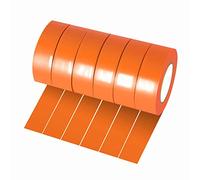 Xrkuu 6 rollos de cinta eléctrica naranja, 18 mm x 10 m, cinta aislante de PVC, resistente al agua, cinta adhesiva eléctrica para proyectos de alambre, aislamiento y reparación de cables rotos