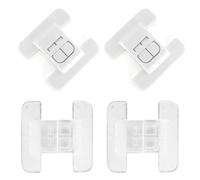 Xrkuu Cerraduras de nevera para niños, 4 cerraduras de puerta de nevera con respaldo adhesivo, cerradura de seguridad infantil para refrigerador de una sola puerta y fuente de agua potable (blanco y