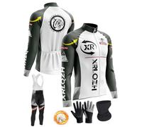 XRLQZH Conjunto de Maillot Ciclismo Manga Larga Hombre, Ropa de Ciclismo de Invierno Térmico para Hombre con Pantalón Acolchado de Gel 9D Y Culotte negro-2XL (TYP-10,4XL)
