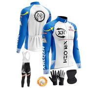 XRLQZH Conjunto de Maillot Ciclismo Manga Larga Hombre, Ropa de Ciclismo de Invierno Térmico para Hombre con Pantalón Acolchado de Gel 9D Y Culotte negro-2XL (TYP-9,XS)