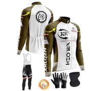 XRLQZH Conjunto de Maillot Ciclismo Manga Larga Hombre, Ropa de Ciclismo de Invierno Térmico para Hombre con Pantalón Acolchado de Gel 9D Y Culotte negro-2XL (TYP-12,XXS)