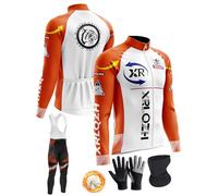 XRLQZH Conjunto de Maillot Ciclismo Manga Larga Hombre, Ropa de Ciclismo de Invierno Térmico para Hombre con Pantalón Acolchado de Gel 9D Y Culotte negro-2XL (TYP-8,S)