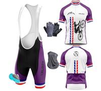 XRLQZH Cycling Jersey for Mens,Men's Quick-Dry Cycling Jersey Set Road Bike Bicycle Shirt,Short Sleeve Cycling Suits Set, Cycling Jersey Kits Breathable MTB Clothing Suits (TYP-3,5XL)