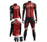 XRLQZH Maillot Ciclismo Hombre Invierno Ropa Bicicleta+ Culottes Bici 9D Gel Equipos Conjunto Ciclismo Manténgase abrigado Traje de Ropa de Bicicleta de Montaña MTB Ciclista (3#,XS)