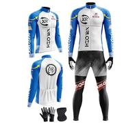 XRLQZH Maillot Ciclismo Hombre Invierno Ropa Bicicleta+ Culottes Bici 9D Gel Equipos Conjunto Ciclismo Manténgase abrigado Traje de Ropa de Bicicleta de Montaña MTB Ciclista (9#,4XL)