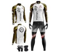 XRLQZH Maillot Ciclismo Hombre Invierno Ropa Bicicleta+ Culottes Bici 9D Gel Equipos Conjunto Ciclismo Manténgase abrigado Traje de Ropa de Bicicleta de Montaña MTB Ciclista (12#,S)