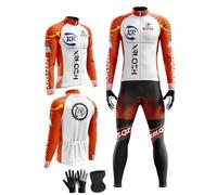 XRLQZH Maillot Ciclismo Hombre Invierno Ropa Bicicleta+ Culottes Bici 9D Gel Equipos Conjunto Ciclismo Manténgase abrigado Traje de Ropa de Bicicleta de Montaña MTB Ciclista (8#,XXL)