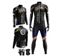 XRLQZH Maillot Ciclismo Hombre Invierno Ropa Bicicleta+ Culottes Bici 9D Gel Equipos Conjunto Ciclismo Manténgase abrigado Traje de Ropa de Bicicleta de Montaña MTB Ciclista (1#,3XL)