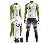 XRLQZH Maillot Ciclismo Hombre Invierno Ropa Bicicleta+ Culottes Bici 9D Gel Equipos Conjunto Ciclismo Manténgase abrigado Traje de Ropa de Bicicleta de Montaña MTB Ciclista (11#,XXS)