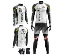 XRLQZH Maillot Ciclismo Hombre Invierno Ropa Bicicleta+ Culottes Bici 9D Gel Equipos Conjunto Ciclismo Manténgase abrigado Traje de Ropa de Bicicleta de Montaña MTB Ciclista (10#,M)