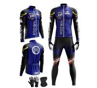 XRLQZH Maillot Ciclismo Hombre Invierno Ropa Bicicleta+ Culottes Bici 9D Gel Equipos Conjunto Ciclismo Manténgase abrigado Traje de Ropa de Bicicleta de Montaña MTB Ciclista (2#,4XL)