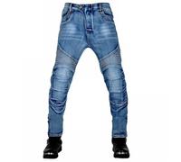 XRLQZH Men's Motorbike Jeans with CE Level 2 Armour,Commute Touring Riding TrousersProtective Trouser Motorcycle Multiple Pockets Jean (Blue,S)