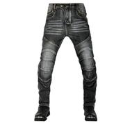 XRLQZH Men's Motorbike Jeans with CE Level 2 Armour,Commute Touring Riding TrousersProtective Trouser Motorcycle Multiple Pockets Jean (Black,XL)
