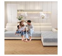XRLQZH New Printed Sofa Cushion Covers for Camper,Thick Plush Non Slip Seat Cover,Couch Cushion Covers for Camper Bench (Light Grey,110×160CM)