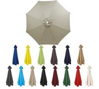XRLQZH Replacement Parasol Canopy 2.5-4m - Waterproof & UV-Proof Garden Umbrella Cover, 6/8Ribs, Outdoor Patio Parasol Replacement Fabric, Weatherproof Sunshade Cloth (TYP-13,8Ribs:3.5M)