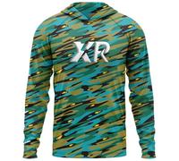 XRLQZH UPF 50+ Sun Protection Hooded Fishing Shirt with Mask UV,Men’s Long Sleeve Fishing Shirt,UV Neck Gaiter Hoodie,Quick-Drying, Breathable (TYP-9,XL)