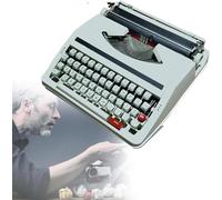 XRNWOHISB Máquina de Escribir Manual Vintage de 1980, máquina de Escribir Inglesa Retro portátil, máquina de Escribir clásica y nostálgica Antigua for Uso Diario y colección(White)