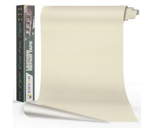 Xroam Cuero Adhesivo Para Tapizar Beige Blanco, 40x200 cm Cuero Adhesivo Parches, ReparacióN De Cuero Parches, Cuero Adhesivos Polipiel Adhesiva para Sofá, Asiento de Coche, Chaquetas