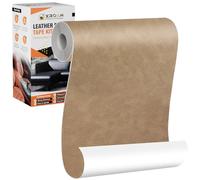 Xroam Cuero Adhesivo Para Tapizar Beige Oscuro Retro, 12x160 cm Parches, Reparación De Cuero, Polipiel Adhesiva Para Sofá, Asiento De Coche, Chaquetas