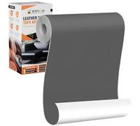 Xroam Cuero Adhesivo Para Tapizar Gris Oscuro, 12x160 cm Cuero Adhesivo Parches, ReparacióN De Cuero Parches, Cuero Adhesivos Polipiel Adhesiva para Sofá, Asiento de Coche, Chaquetas
