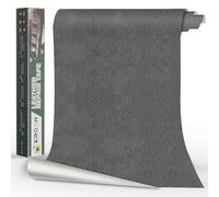 Xroam Cuero Adhesivo Para Tapizar Gris Oscuro Retro, 40x200 cm Cuero Adhesivo Parches, ReparacióN De Cuero Parches, Cuero Adhesivos Polipiel Adhesiva para Sofá, Asiento de Coche, Chaquetas
