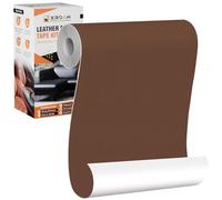 Xroam Cuero Adhesivo Para Tapizar Marrón Claro, 12x160 cm Cuero Adhesivo Parches, ReparacióN De Cuero Parches, Cuero Adhesivos Polipiel Adhesiva para Sofá, Asiento de Coche, Chaquetas