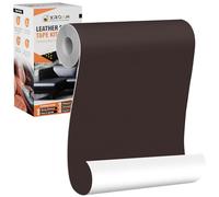 Xroam Cuero Adhesivo Para Tapizar Marrón Oscuro, 12x160 cm Cuero Adhesivo Parches, ReparacióN De Cuero Parches, Cuero Adhesivos Polipiel Adhesiva para Sofá, Asiento de Coche, Chaquetas