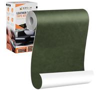 Xroam Cuero Adhesivo Para Tapizar Verde Retro, 12x160 cm Parches, Reparación De Cuero, Polipiel Adhesiva para Sofá, Asiento de Coche, Chaquetas