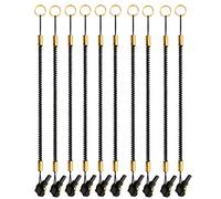 XRONG Stylus Tether - Paquete de 10 cordones elásticos desmontables con conector de auriculares de 3,5 mm para lápices capacitivos, color negro