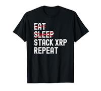 XRP Crypto No Eat Sleep Stack Repeat Merch Camiseta