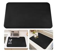 XRPRPX Alfombrilla Escurreplatos Absorbente de 60 x 40 cm Alfombrilla de Secado Rápido Antideslizante para Platos Vajillas Cafetera Tapete Escurreplatos para Encimera Fregadero de Cocina
